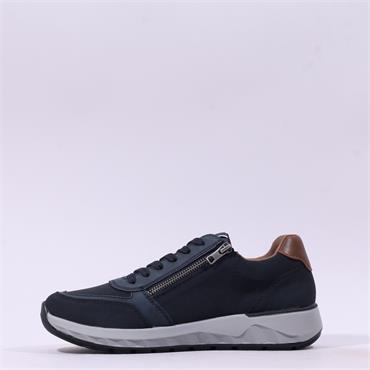 Rieker Men Theo Laced Casual Shoe - Navy Tan